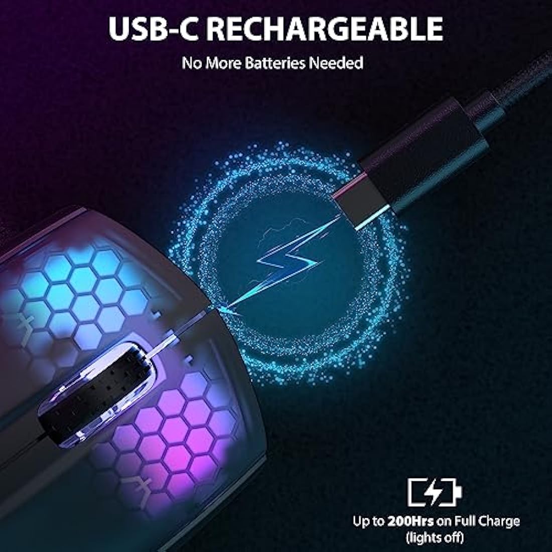 Attack Shark X5 GPRO Wireless Gaming Mouse – 49g Ultralight RGB Black