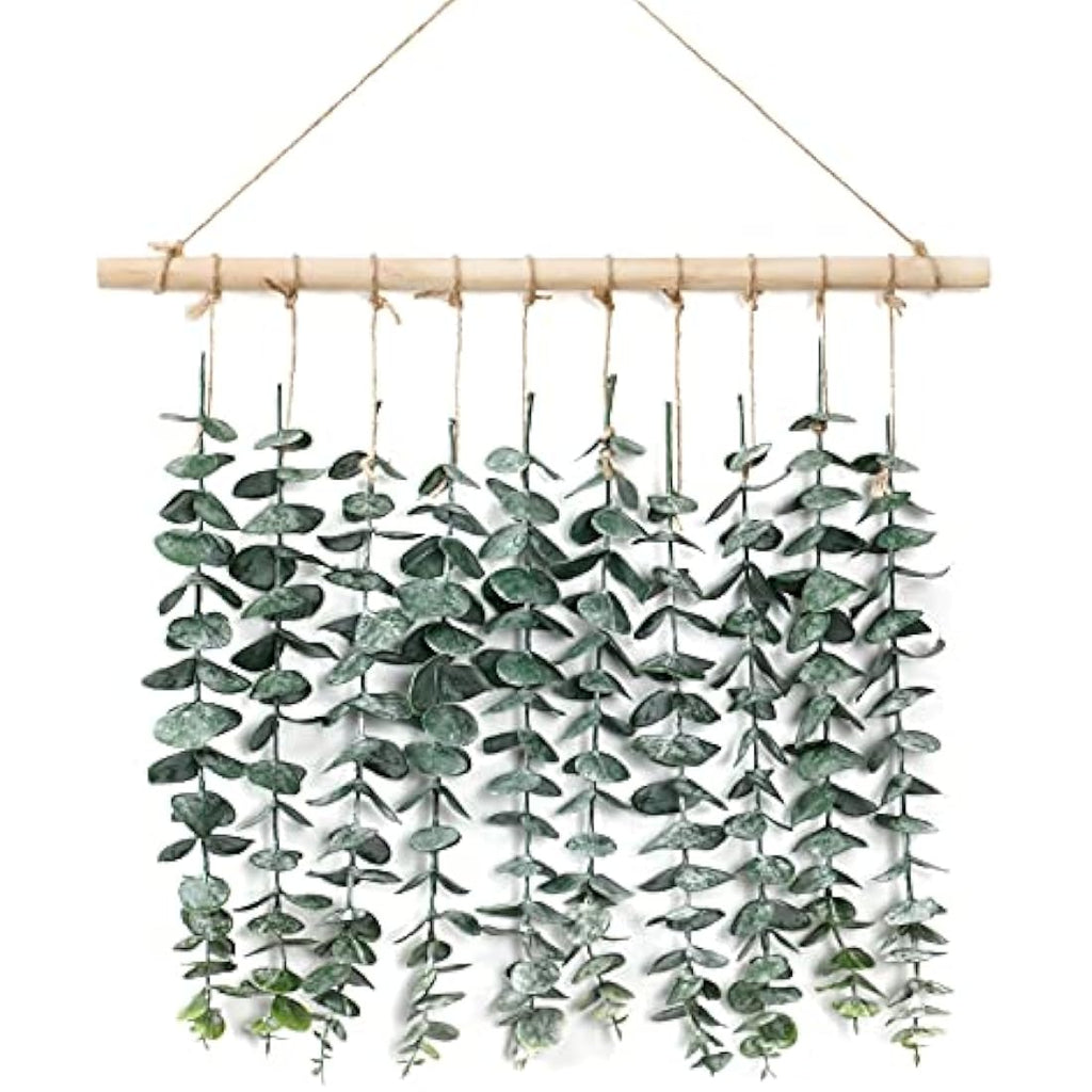 Weldomcor Artificial Eucalyptus Wall Hanging Decor | Boho Farmhouse Greenery
