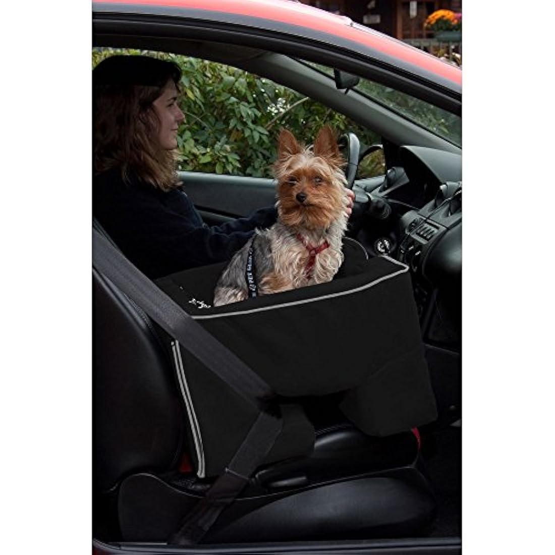 Pet Gear Booster Car Seat |  Medium Microsuede Pet Bed - Black
