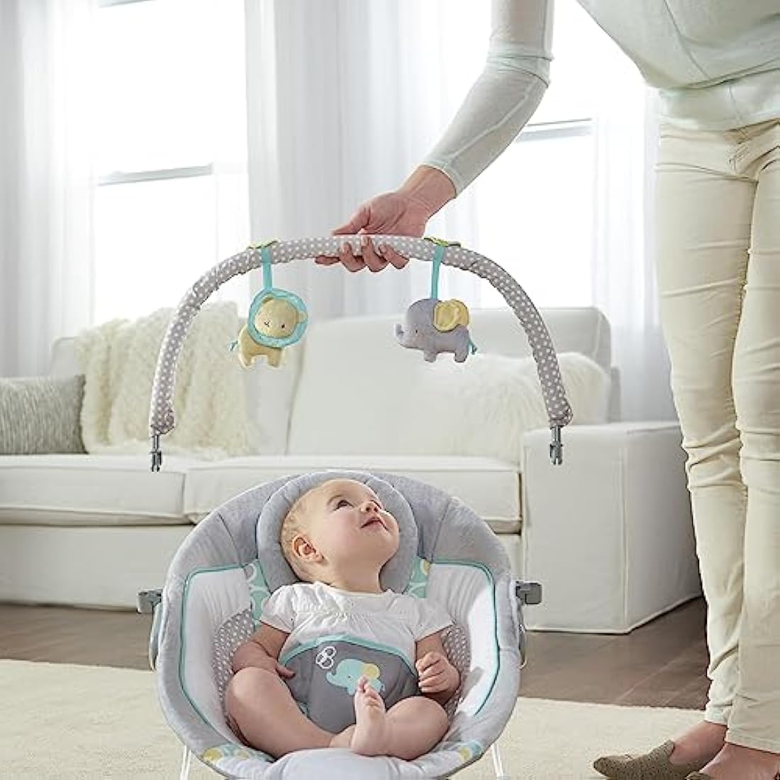 Ingenuity Baby Bouncer – Soothing Vibrating Infant Seat, Morrison