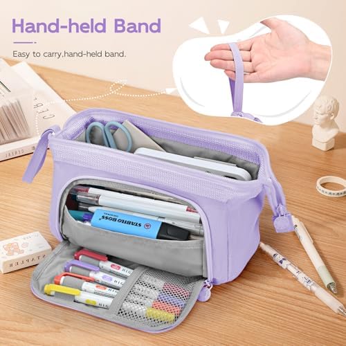 Mamowla Large Pencil Case | Durable Stationery Pouch for School