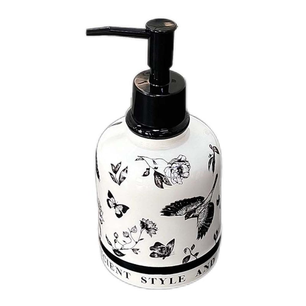 Ceramic Soap Dispenser – 420ml Refillable Lotion Pump