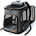Lekesky Expandable Pet Carrier Backpack – Grey Foldable Bag for 10kg
