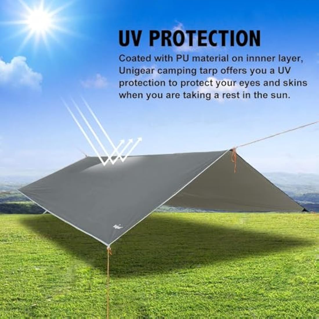 Unigear Waterproof Rain Fly Tarp | Lightweight Camping Tent Shelter