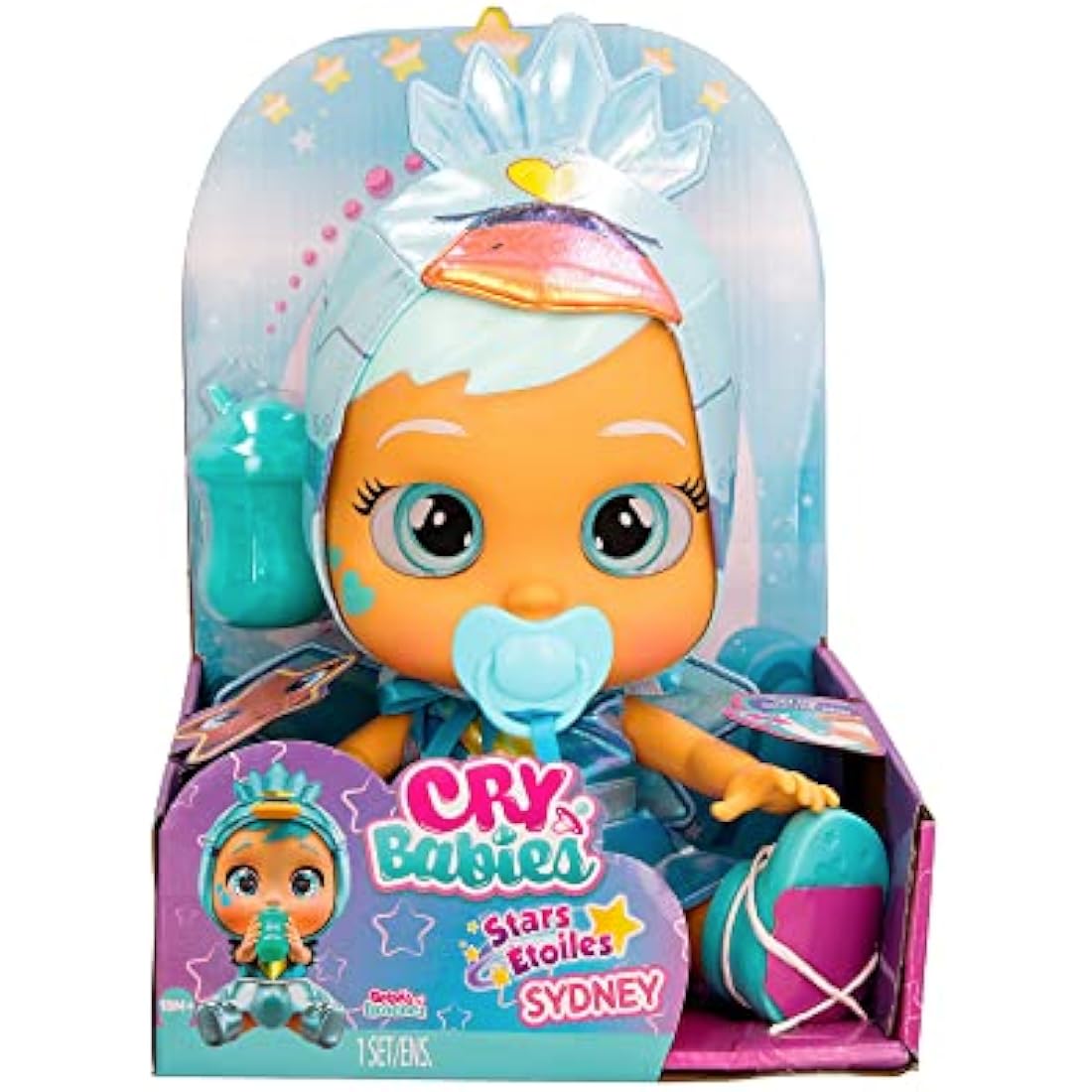 Cry Babies Stars Sydney Interactive Doll - Crying Baby Toy with Sounds