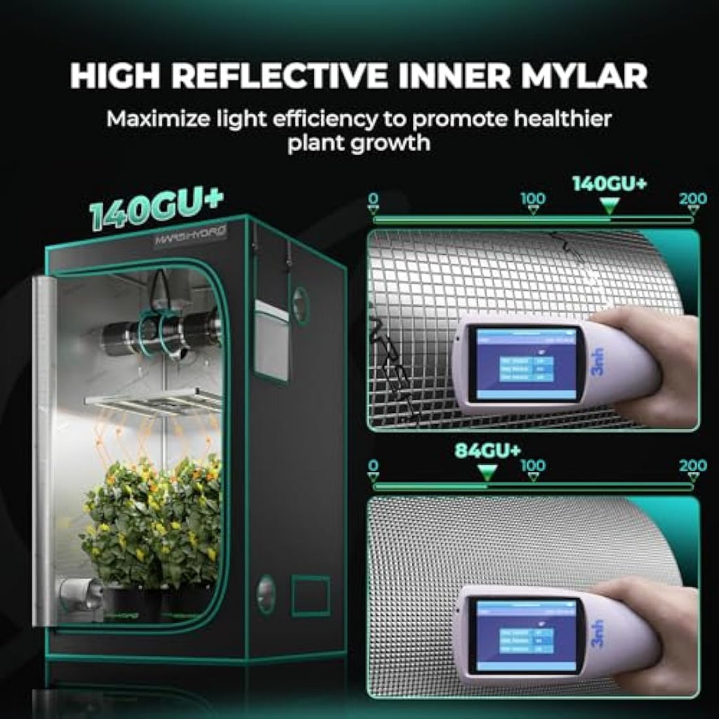 Mars Hydro 4x2x5 Grow Tent | 1680D Mylar Indoor Hydroponic Tent