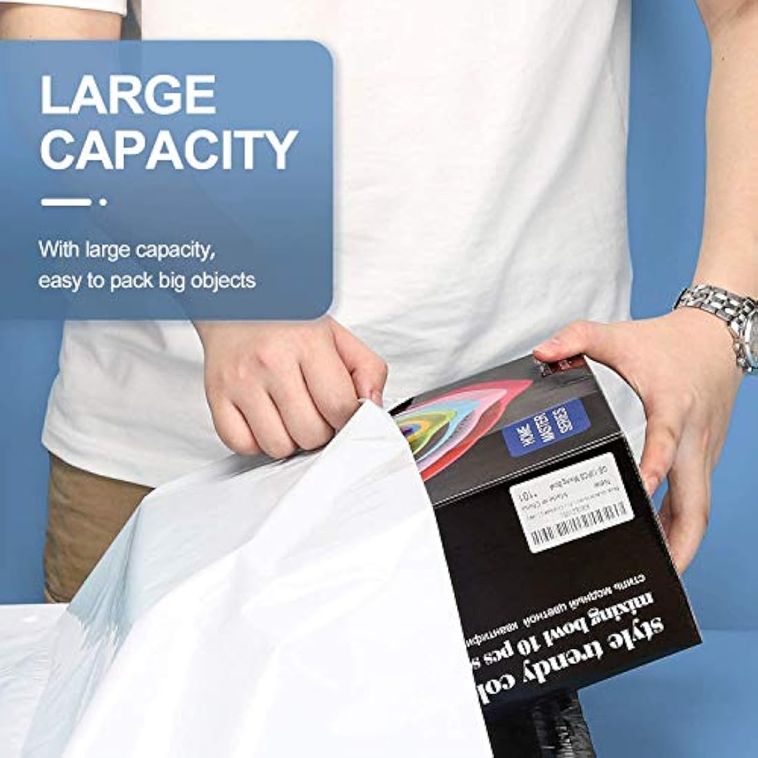 Switory White Poly Mailers | 12x16 Inch Self-Seal Mailing Bags | 100 Pack