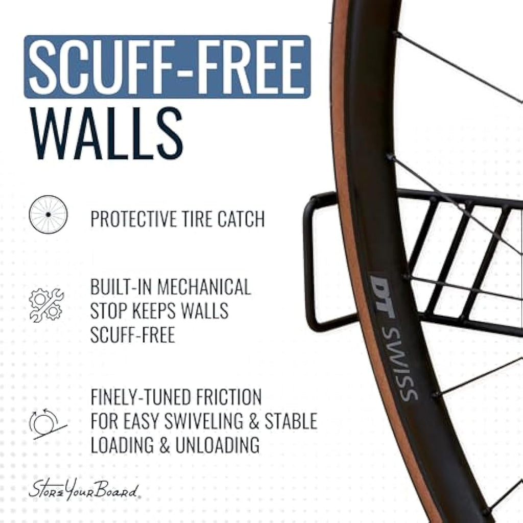 StoreYourBoard SwivelStow Bike Wall Mount 2-Pack – Heavy Duty 70lb Rack