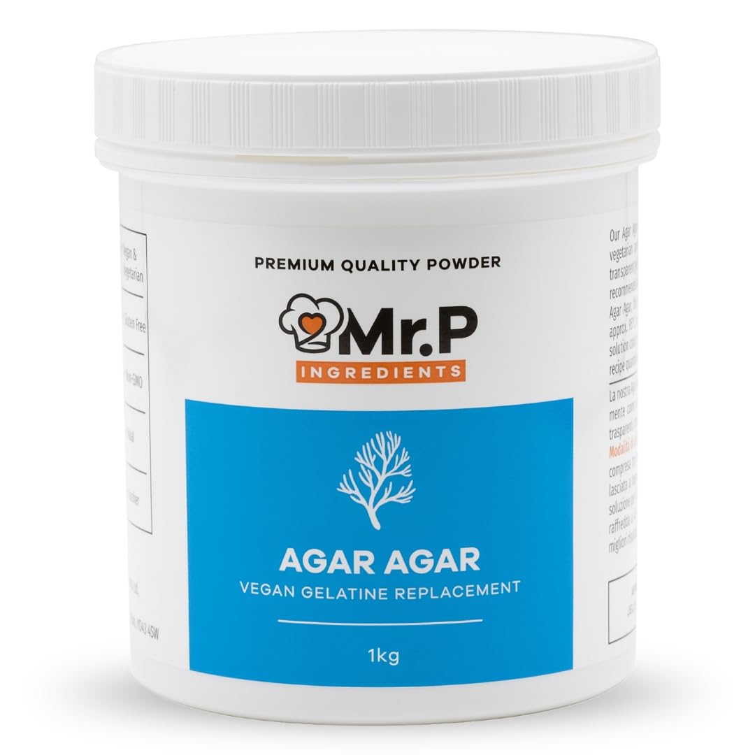Mr.P Ingredients Agar Agar Powder 1kg – Vegan Gelatine Replacement