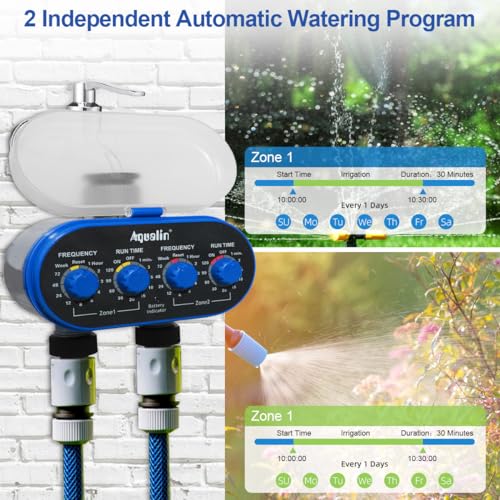 Aqualin Dual Outlet Hose Water Timer – Electronic Garden Irrigation System