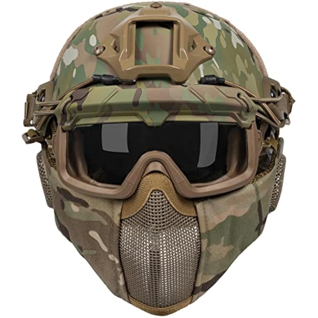 OneTigris Airsoft Fast Helmet | Full Face Tactical Mask and Goggles