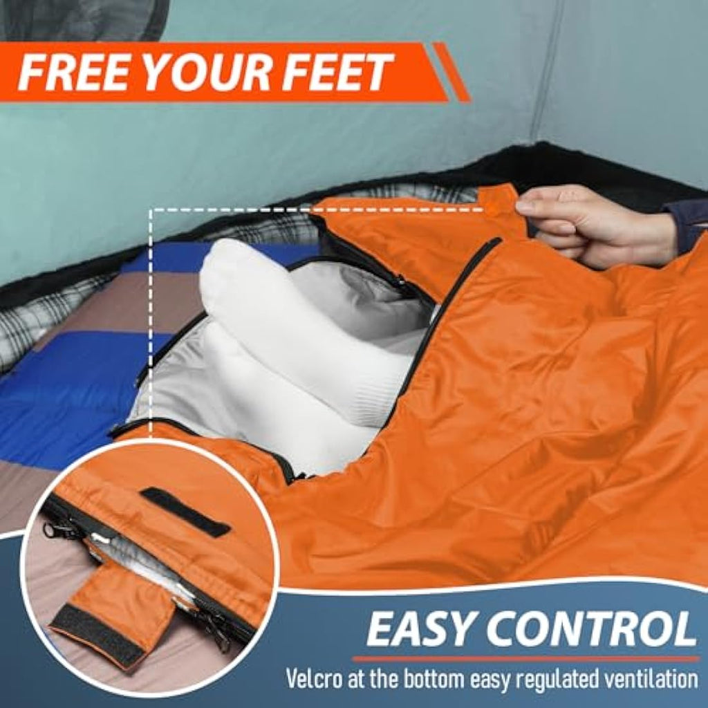 MEREZA XL Double Sleeping Bag | Waterproof 2 Person Cold Weather