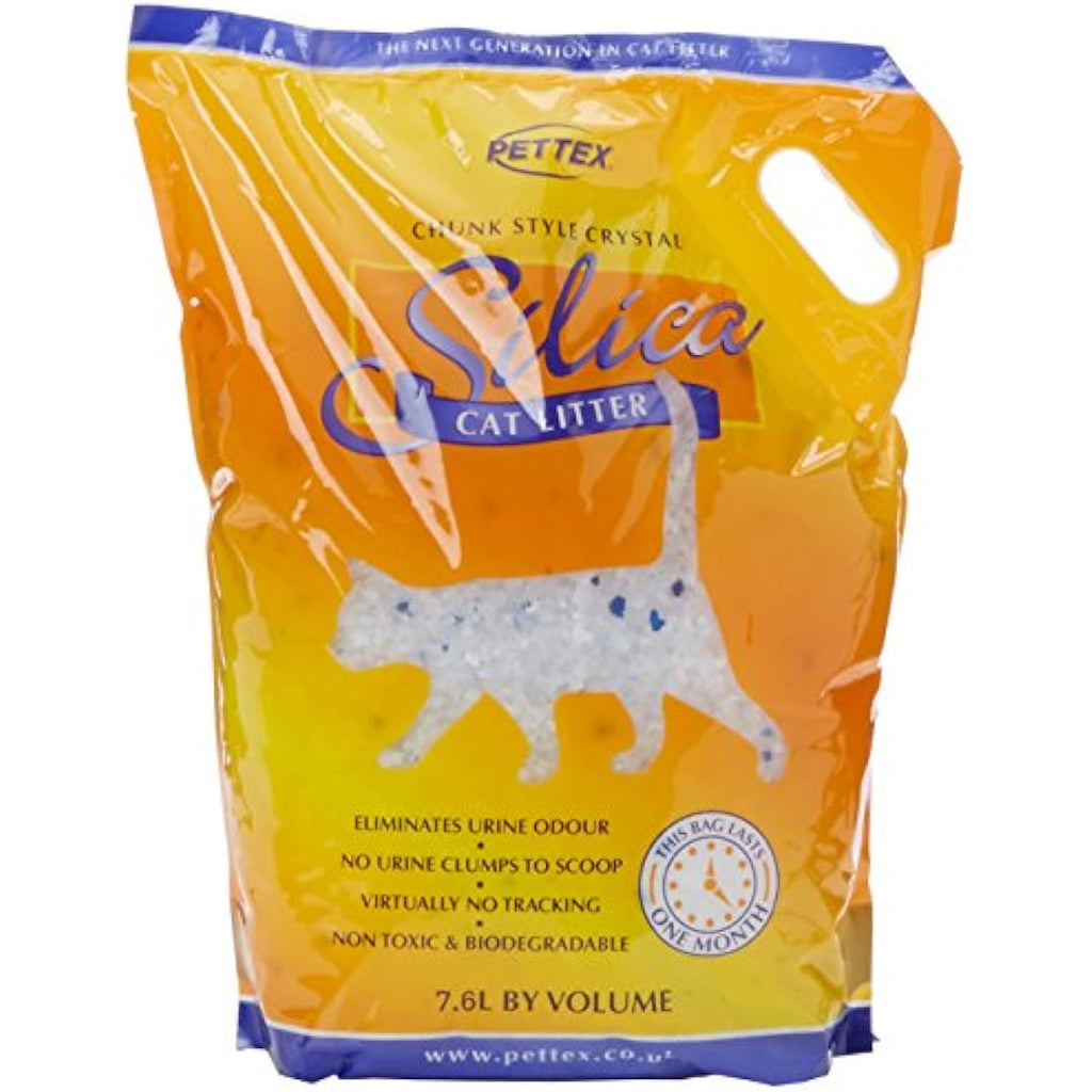 Pettex Silica Crystal Cat Litter – 7.6L Absorbent Odor Control Granules
