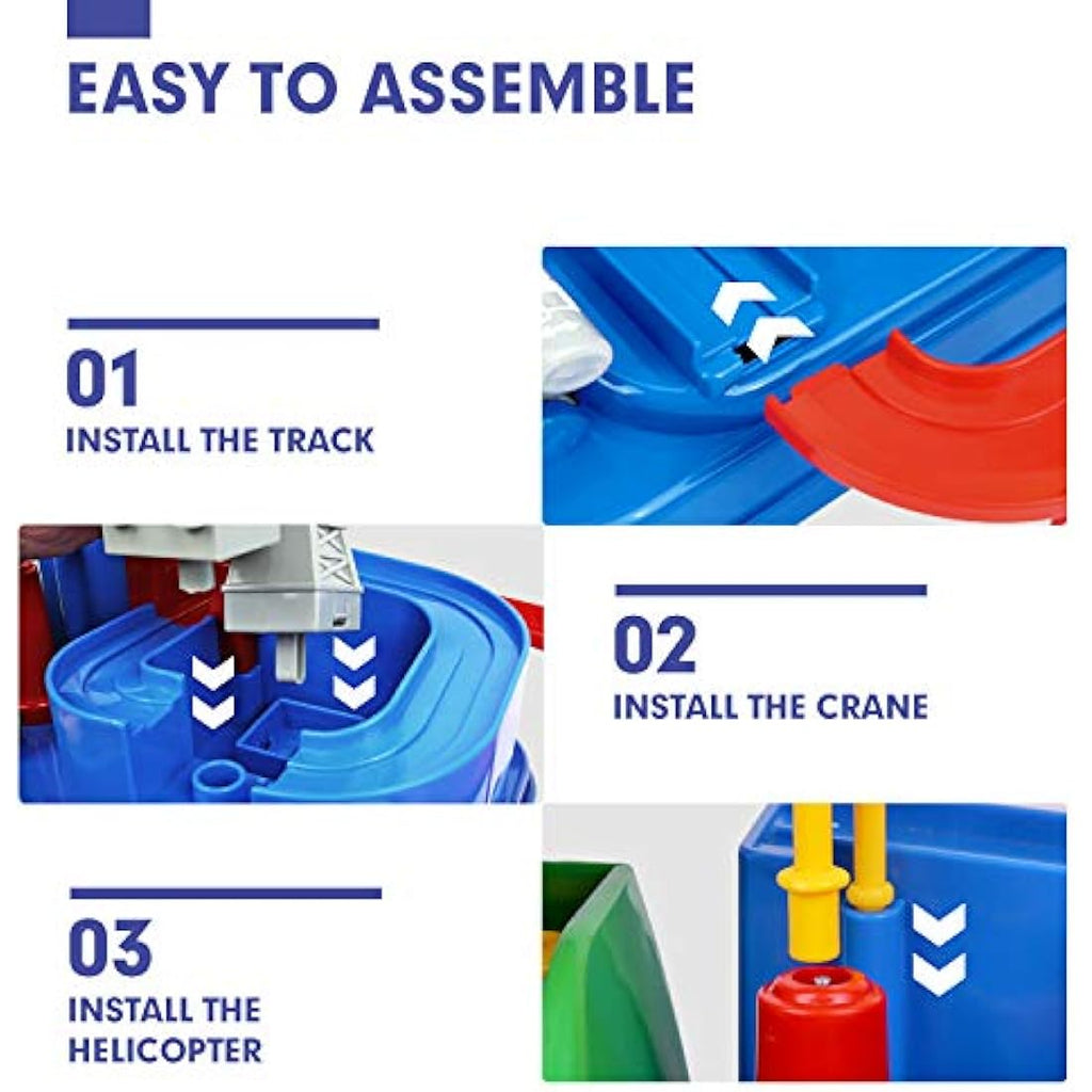 hahaland Kids Car Race Track – Large Montessori Educational Toy Playset