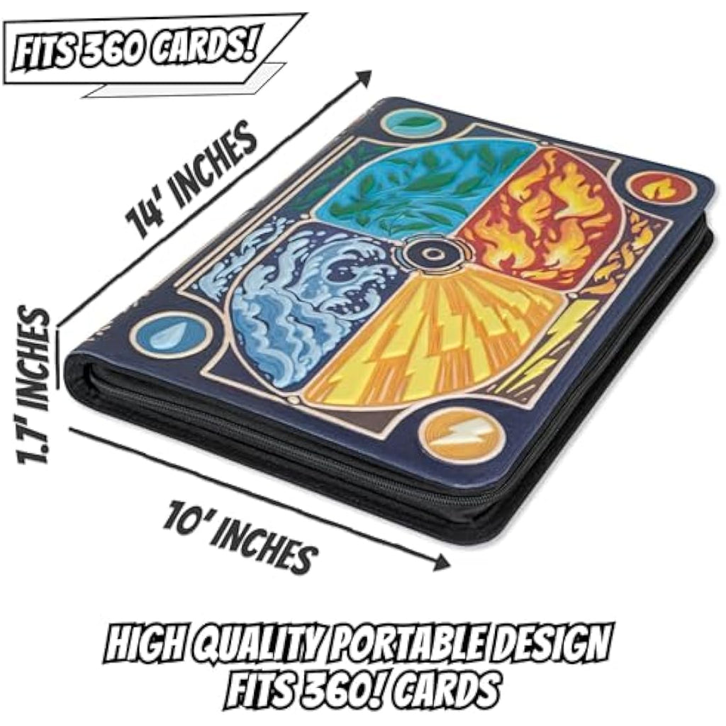 3D Pokemon Card Binder | 9-Pocket PU Leather TCG Album (360 Cards)