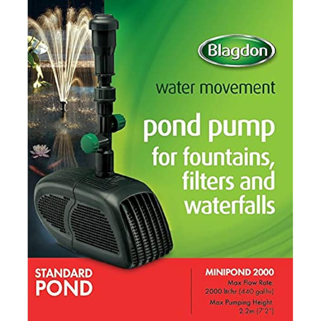 Blagdon Minipond 2000 Pond Pump | Fountain & Waterfall Pump - 1722L