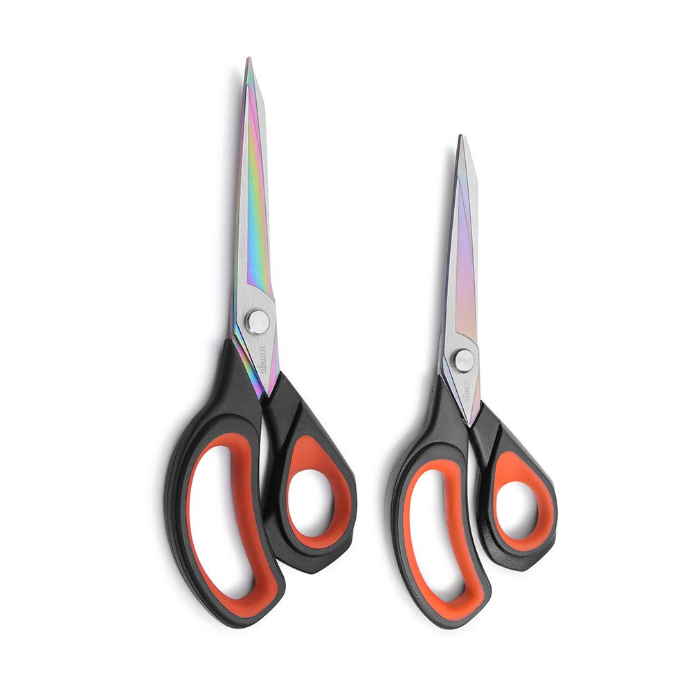 LIVINGO 2-Pack Heavy Duty Tailor Scissors | Titanium Sewing Shears