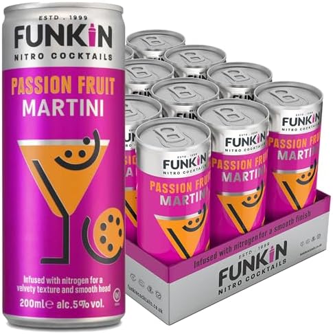 Funkin Nitro Passion Fruit Martini - Ready to Drink Cocktail, 12 x 200ml