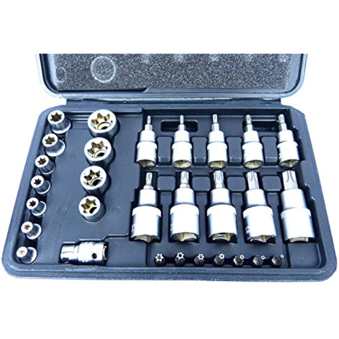 Jolof Store 30pc Star Socket and Bit Set | Male and Female Torx Bits
