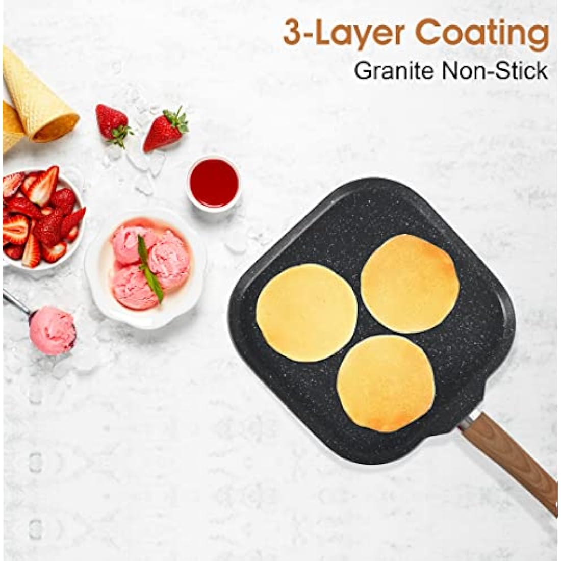 Kitchen Academy 17-Piece Nonstick Induction Cookware Set – Black Granite
