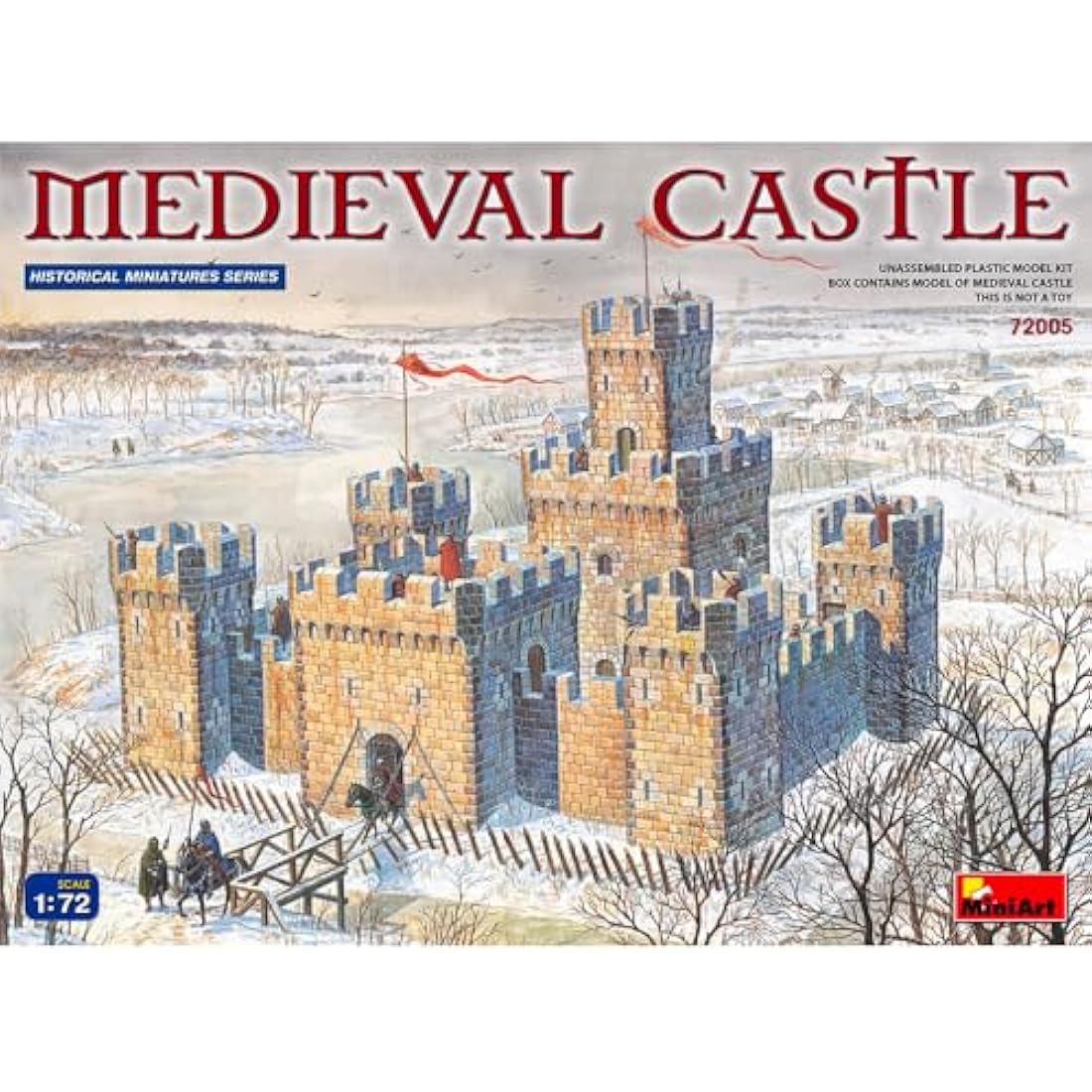 Miniart Medieval Castle Model Kit – 1:72 Scale Plastic Historical Set