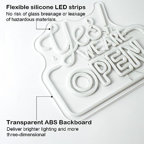 Jolof Store Yes! WE ARE OPEN Neon Sign – LED Wall Decor for Bars & Shops