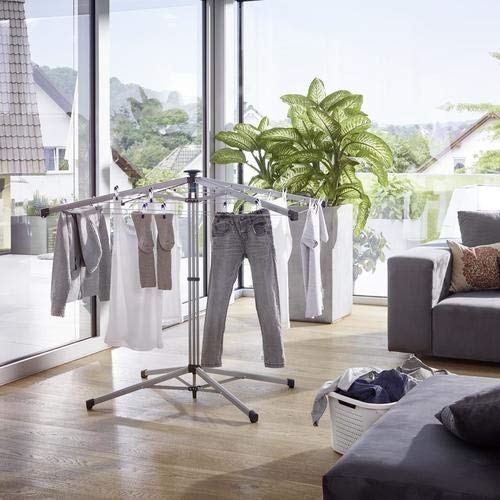 Leifheit LinoPop-Up 140 Portable Umbrella Clothesline – 14m Drying Space