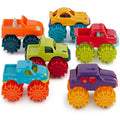 Battat Mini Monster Trucks – 6 Pack Colorful Toddler Toy Cars with Bag