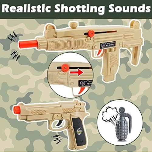Jolof Store Kids Military Soldier Costume Set with Toy Shotgun & Helmet
