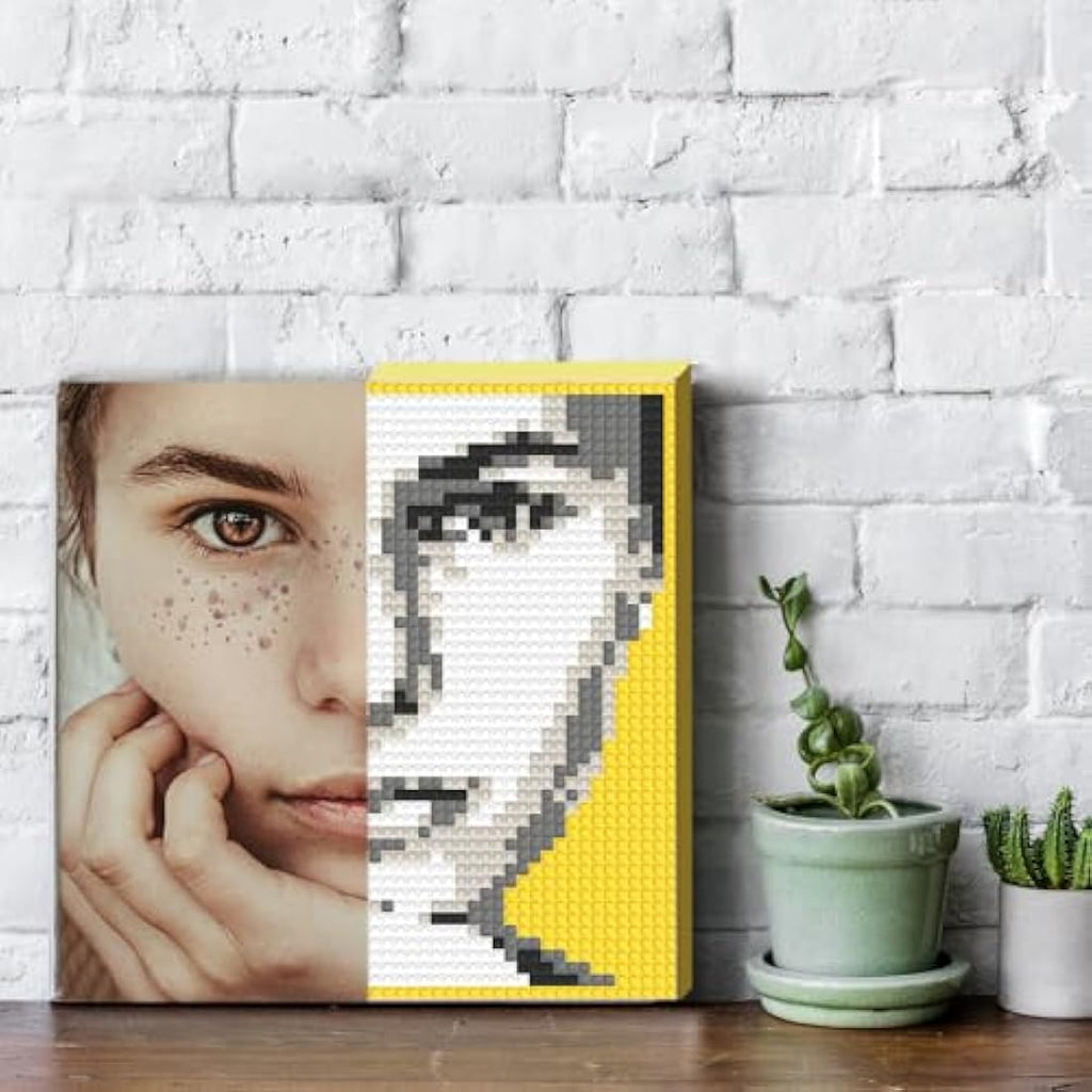 Jolof Store Custom Mosaic Portrait Kit | DIY Photo Building Bricks (Large)