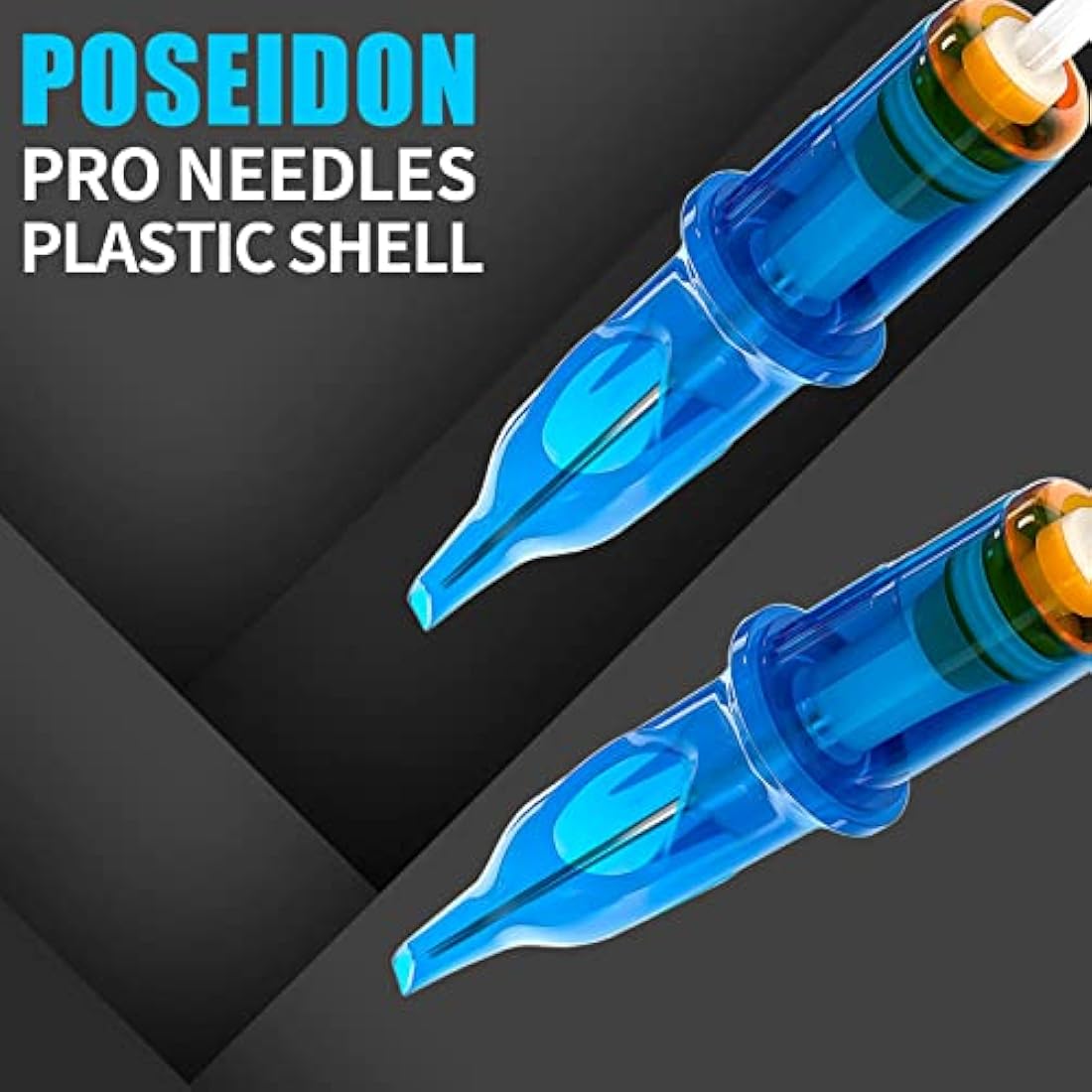 Poseidon Rotary Tattoo Pen Kit - Complete Machine Set with 20 Cartridges