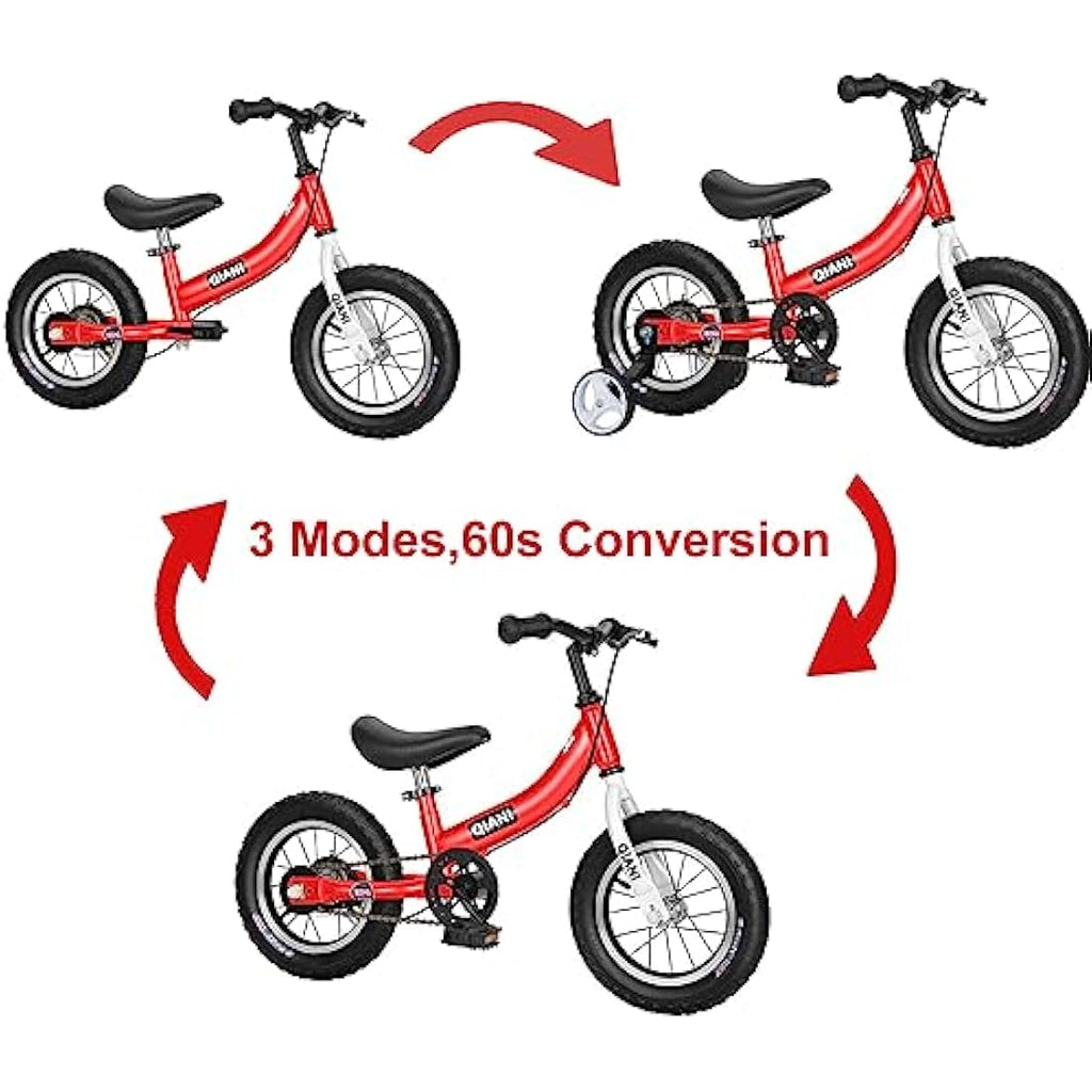 Jolof Store 2-in-1 Balance Bike for Toddlers with Pedals & Brakes