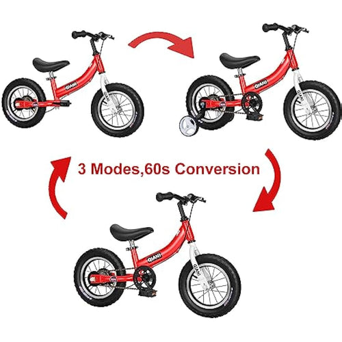 Jolof Store 2-in-1 Balance Bike for Toddlers with Pedals & Brakes