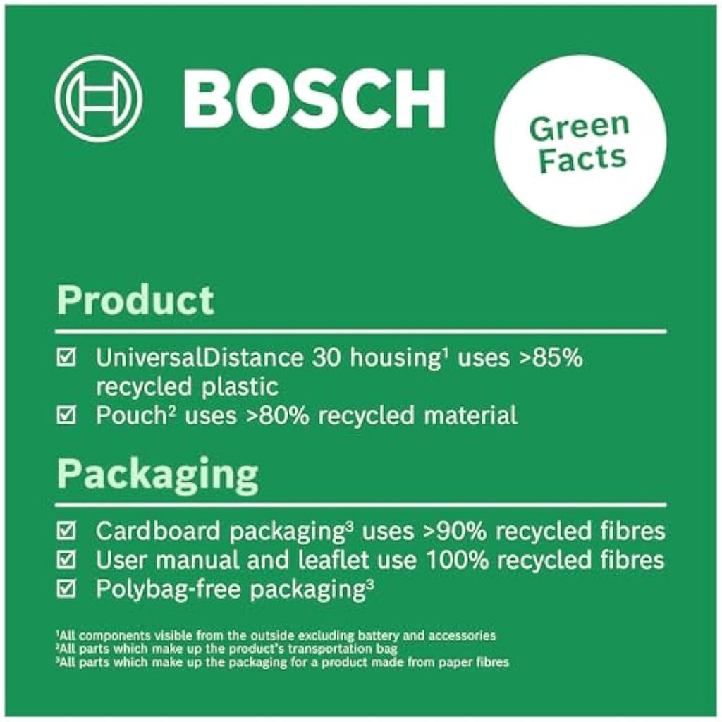 Bosch PLR 30 C Laser Distance Meter – 30m Rangefinder with Color Display