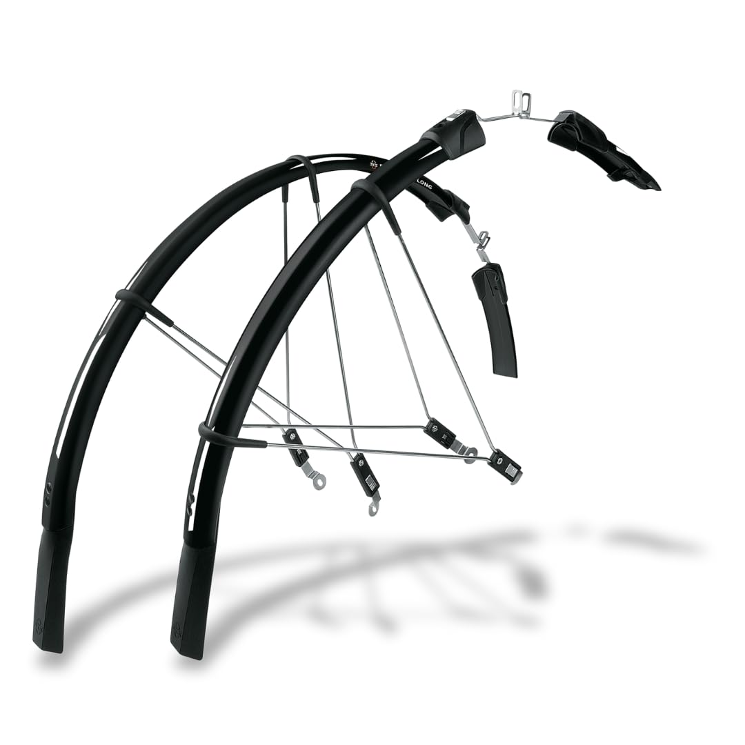 SKS Raceblade Long Road Bike Mudguard Set – Black Impact Plastic