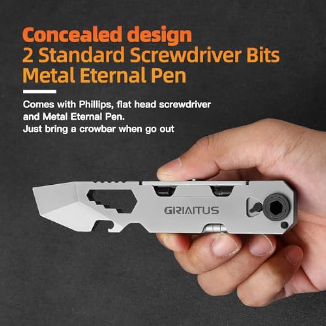 Jolof Store 10-in-1 EDC Multi-Tool – Ratchet Screwdriver & Pry Bar