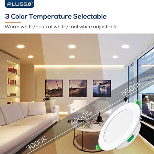 ALUSSO IP65 LED Recessed Bathroom Downlights - Dimmable Ultra Slim 6 Pack