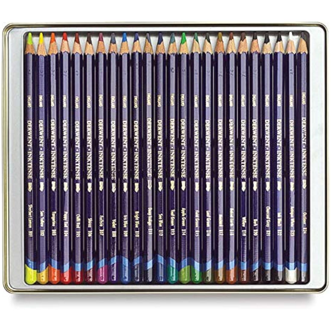Derwent Inktense Pencils - 24 Piece Multi-Coloured Professional Art Set