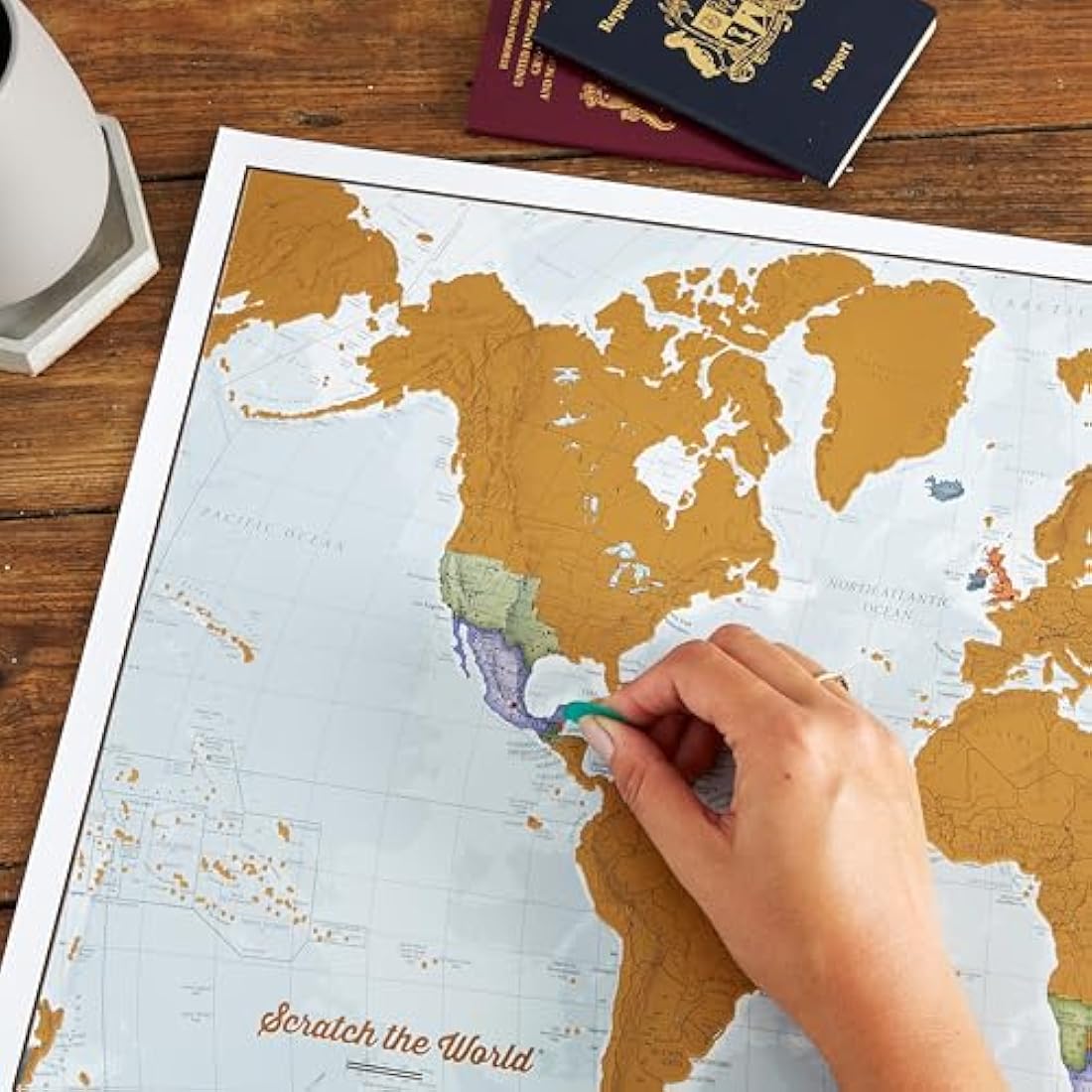 Scratch The World Map Poster | Maps International Detailed Travel Gift