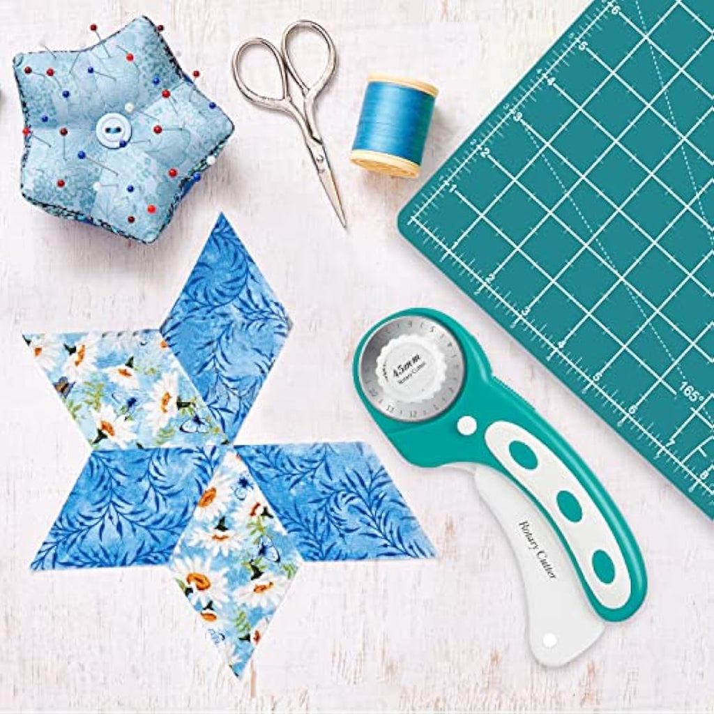 Rotary Cutter Set | 45mm Fabric Cutter & A2 Cutting Mat