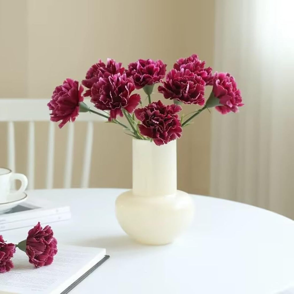 Jolof Store 10-Stem Artificial Silk Carnations | UV-Resistant Fake Flowers