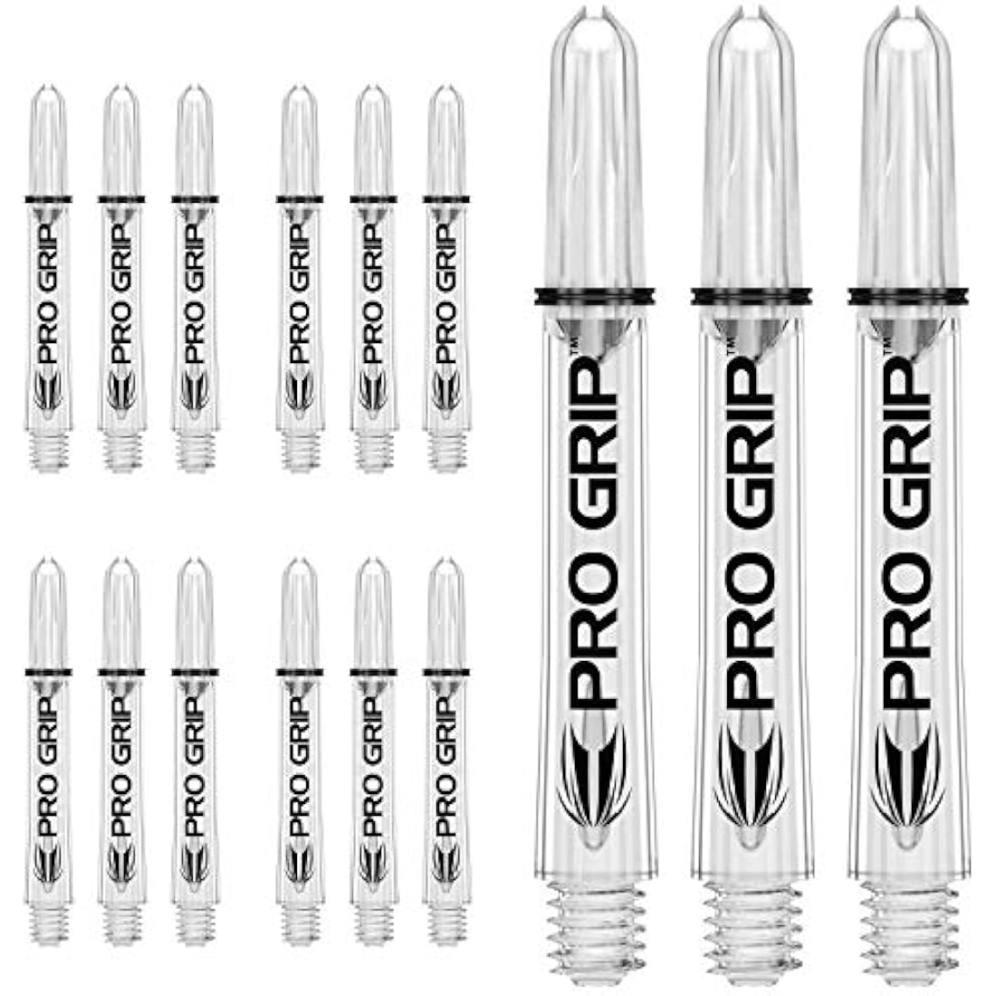 Target Darts Pro Grip Shafts - 5 Sets (15 Total) - Aqua Medium 48mm