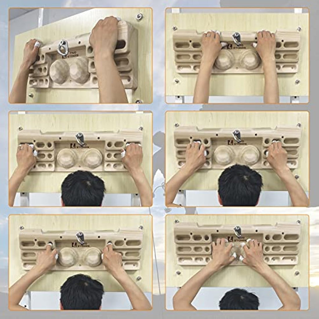 Wooden Rock Climbing Hangboard – Natural Wood Fingerboard