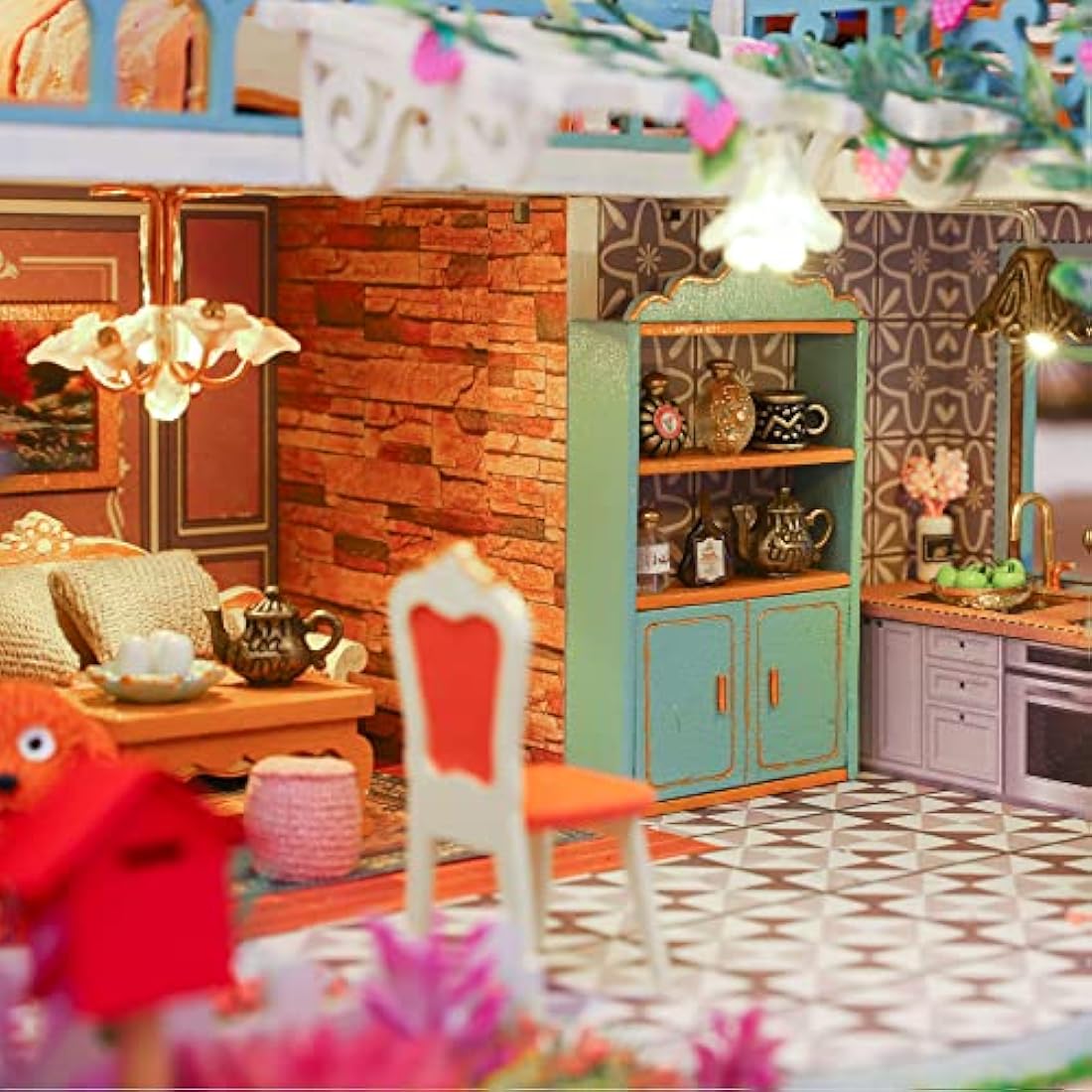 DIY Miniature Dollhouse Kit - Happy Jungle Resort Model