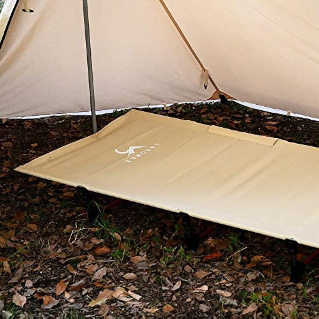 FreiZelt Lightweight Folding Camping Cot | Aluminum Portable Bed – Khaki