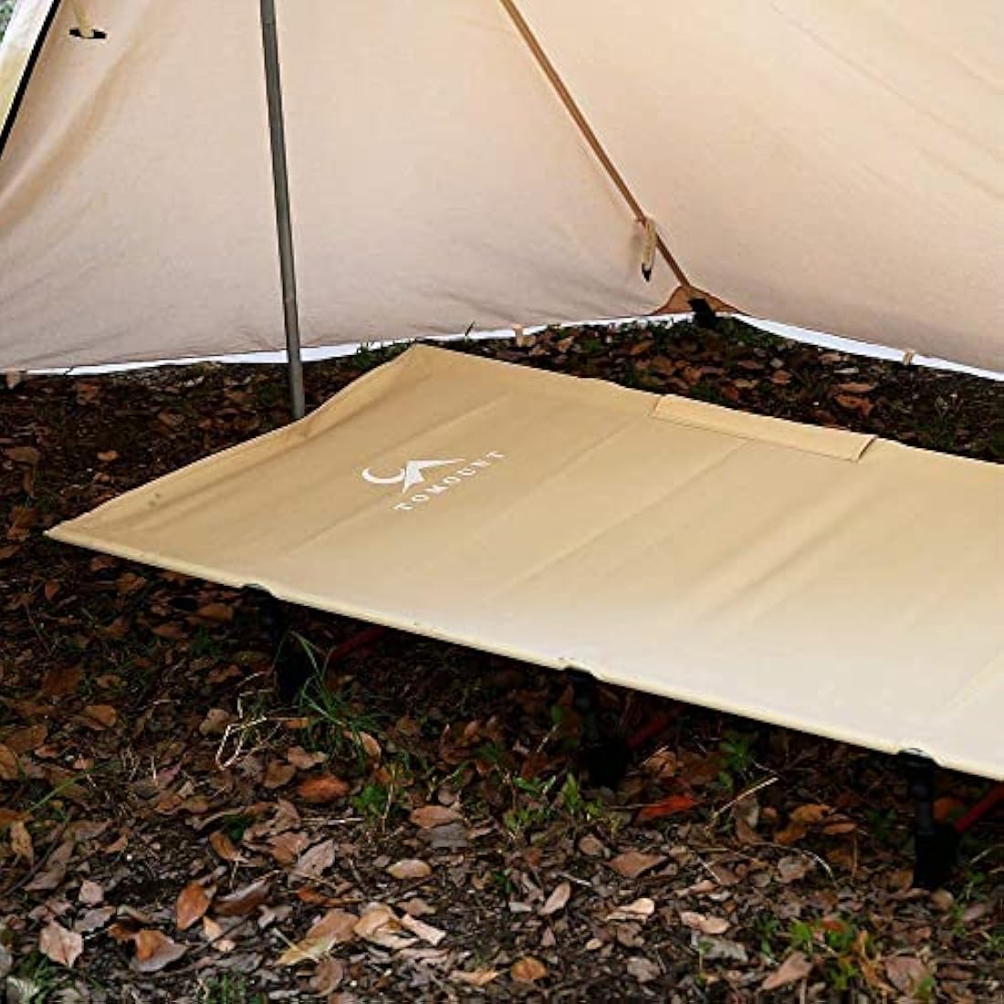 FreiZelt Lightweight Folding Camping Cot | Aluminum Portable Bed – Khaki