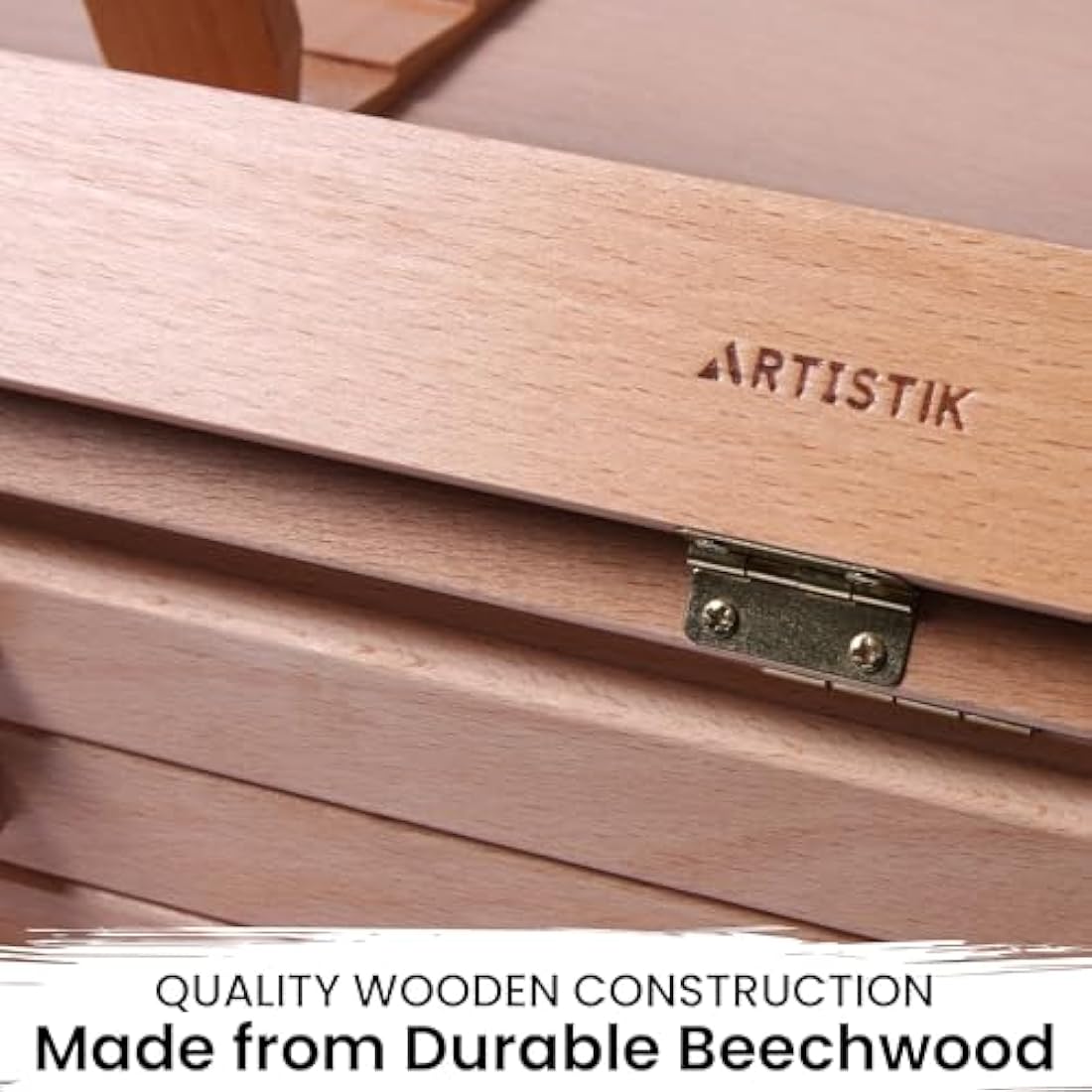 Artistik Wooden Tabletop Easel | Adjustable Desk Box with 3 Drawers