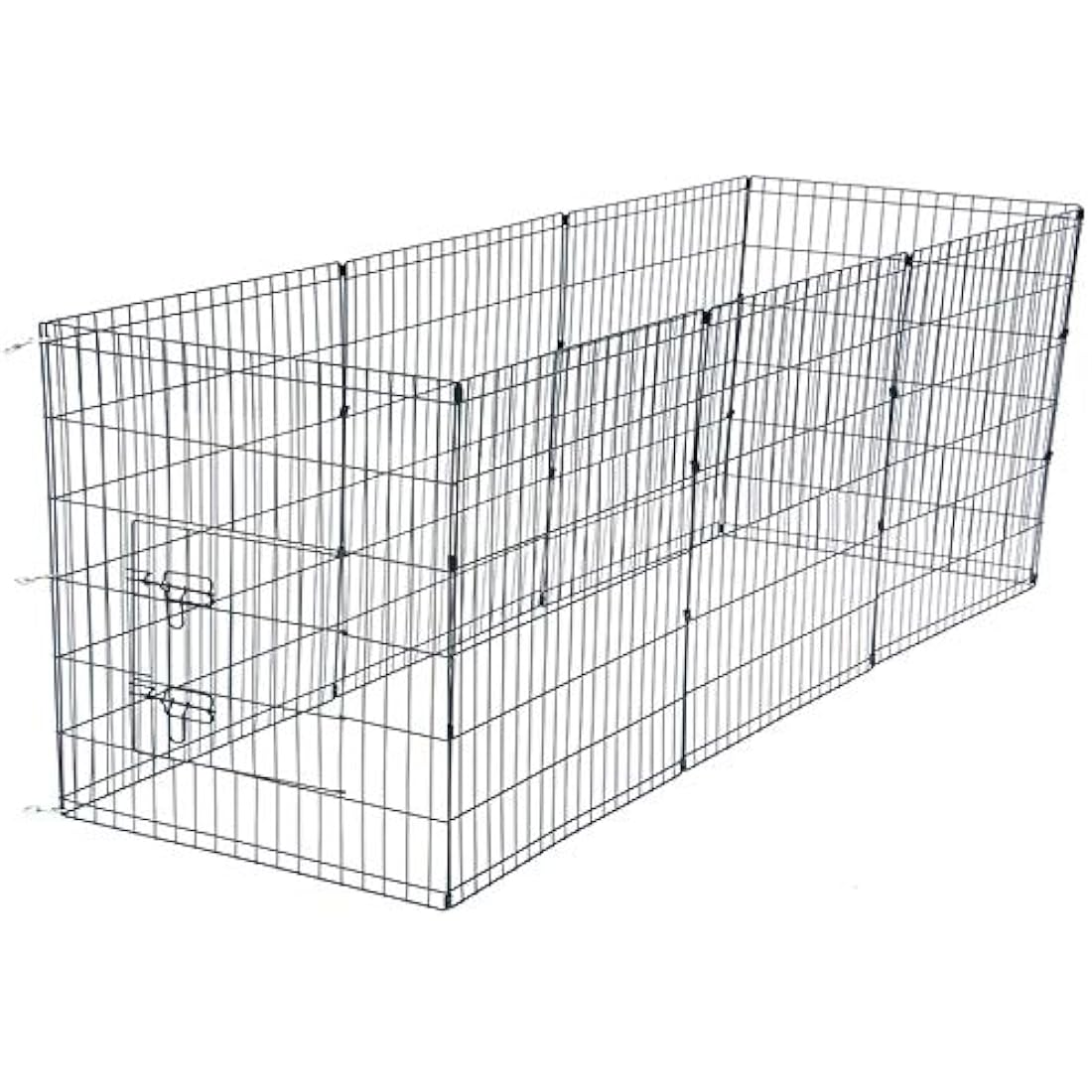 Underdog 8 Panel Foldable Pet Playpen | Indoor & Outdoor Dog Pen - 91cm Black