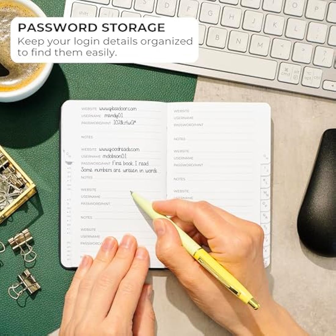 Pocket Password Book – Small Internet Login Organizer Journal