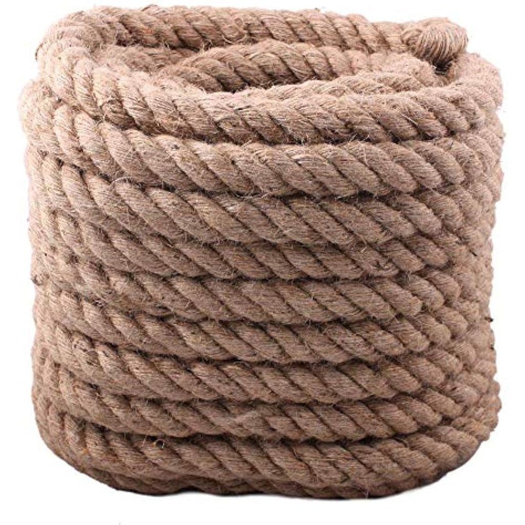 26mm Jute Rope – 20m Heavy Duty 4-Strand Garden Decking Cord